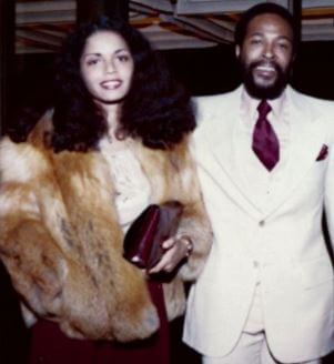 Frankie Gaye father Marvin Gaye with his second wife at an event.